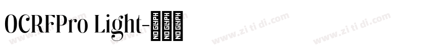 OCRFPro Light字体转换
